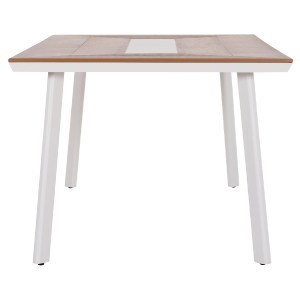 60629 ΤΡΑΠΕΖΙ ΑΛΟΥΜΙΝΙΟΥ TABER HM5131.11 ΛΕΥΚΟ ΜΕ POLYWOOD TOP 200x100x75Υεκ