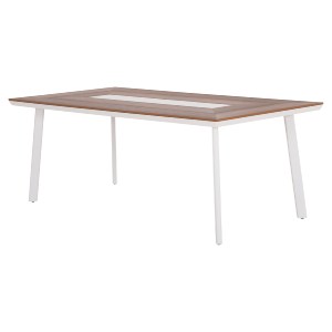 60629 ΤΡΑΠΕΖΙ ΑΛΟΥΜΙΝΙΟΥ TABER HM5131.11 ΛΕΥΚΟ ΜΕ POLYWOOD TOP 200x100x75Υεκ