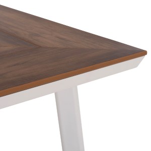 60629 ΤΡΑΠΕΖΙ ΑΛΟΥΜΙΝΙΟΥ TABER HM5131.11 ΛΕΥΚΟ ΜΕ POLYWOOD TOP 200x100x75Υεκ