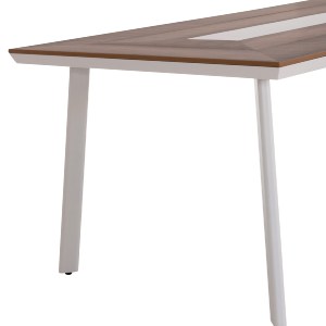 60629 ΤΡΑΠΕΖΙ ΑΛΟΥΜΙΝΙΟΥ TABER HM5131.11 ΛΕΥΚΟ ΜΕ POLYWOOD TOP 200x100x75Υεκ