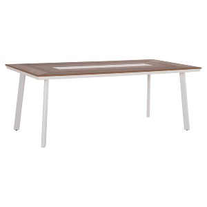 60629 ΤΡΑΠΕΖΙ ΑΛΟΥΜΙΝΙΟΥ TABER HM5131.11 ΛΕΥΚΟ ΜΕ POLYWOOD TOP 200x100x75Υεκ