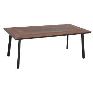 60630 ΤΡΑΠΕΖΙ ΑΛΟΥΜΙΝΙΟΥ TABER ΜΕ POLYWOOD 200X100 ΓΚΡΙ HM5131.12