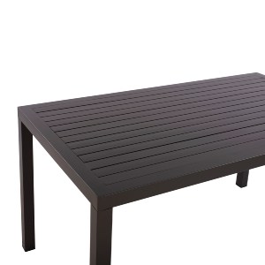 60641 ΤΡΑΠΕΖΙ ΤΡΑΠΕΖΑΡΙΑΣ ΑΛΟΥΜΙΝΙΟΥ SAHIRA HM5571.02 ΑΝΘΡΑΚΙ 140Χ80X75,5Υεκ.