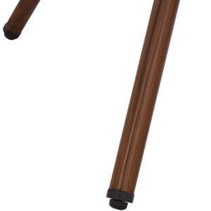 60648 ΤΡΑΠΕΖΙ ΑΛΟΥΜΙΝΙΟΥ MOSES Φ70x76 εκ. BAMBOO LOOK HM5532.03 ΚΑΦΕ ΜΕ ΓΥΑΛΙ