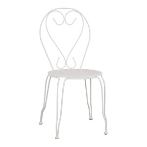 60717 ΚΑΡΕΚΛΑ ΜΕΤΑΛΛΙΚΗ AMORE ΛΕΥΚΗ 42x48x90 εκ. HM5007.12