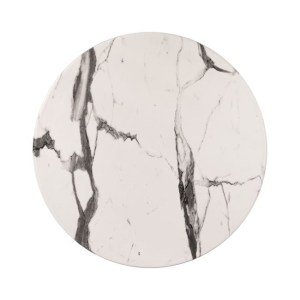 61281 ΕΠΙΦΑΝΕΙΑ ΤΡΑΠΕΖΙΟΥ WERZALIT Φ60Χ2.5εκ. MARBLE WHITE-GREY 5657 HM5227.11