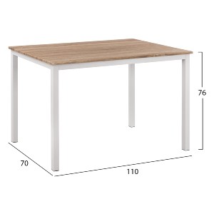 61313 ΤΡΑΠΕΖΙ ΤΡΑΠΕΖΑΡΙΑΣ PANYA HM8332.02, 110X70Χ76, SONOMA, ΛΕΥΚΑ ΠΟΔΙΑ