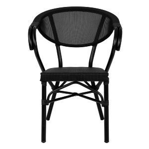 61409 ΠΟΛΥΘΡΟΝΑ ΑΛΟΥΜΙΝΙΟΥ CLAY BAMBOO LOOK ΜΑΥΡΗ ΜΕ TEXTLINE HM5025.02 59x60x82 cm