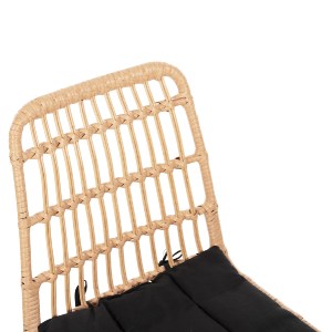 61876 ΣΕΤ ΤΡΑΠΕΖΑΡΙΑΣ 7ΤΜΧ ALLEGRA HM10495 WICKER ΜΠΕΖ-ΜΕΤΑΛΛΟ ΜΑΥΡΟ