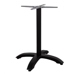 62288 ΒΑΣΗ ΑΛΟΥΜΙΝΙΟΥ HM460.01 ΜΑΥΡΟ ΜΑΤ 66Χ66Χ73Υεκ. ΜΕ ΣΤΑΥΡΟ 48Χ48εκ.