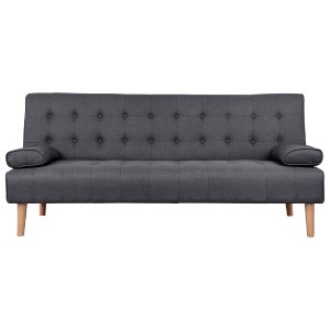 62316 ΚΑΝΑΠΕΣ ΚΡΕΒΑΤΙ WANDA HM3149.01 ΜΕ ΓΚΡΙ ΥΦΑΣΜΑ ΚΑΙ 2 ΠΛΑΙΝΑ ΜΑΞΙΛΑΡΙΑ 190X84X83Y εκ.