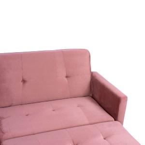 62358 ΚΑΝΑΠΕΣ ΓΩΝΙΑ ΚΡΕΒΑΤΙ LIVIA ΒΕΛΟΥΔΟ ΣΑΠΙΟ ΜΗΛΟ ΜΕ ΥΠΟΠΟΔΙΟ 211X158X83Y εκ.HM3151.02