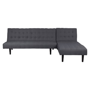 62378 ΚΑΝΑΠΕΣ ΚΡΕΒΑΤΙ ΓΩΝΙΑ ΑΝΑΣΤΡΕΨΙΜΗ ZELDA HM3154.01 ΜΕ ΓΚΡΙ ΥΦΑΣΜΑ 254X163X74Y εκ.