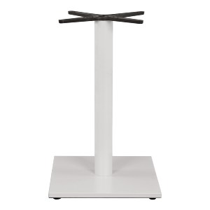 62540 ΒΑΣΗ ΜΕΤΑΛΛΙΚΗ ΛΕΥΚΗ ΜΑΤ 46Χ46Χ72εκ. ΜΕ ΣΤΑΥΡΟ 46Χ46 ΚΑΙ ΡΕΓΟΥΛΑΤΟΡΟΥΣ HM438.02