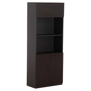62546 ΒΙΒΛΙΟΘΗΚΗ ΓΡΑΦΕΙΟΥ ΕΠΑΓΓΕΛΜΑΤΙΚΗ ROSEWOOD HM2089 ΜΕΛΑΜΙΝΗ ΓΚΡΙ-WENGE 80Χ40Χ200Υεκ.