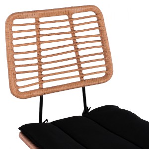 62773 ΣΚΑΜΠΟ ΜΕΣΑΙΟΥ ΥΨΟΥΣ ALLEGRA HM5644 ΜΕΤΑΛΛΙΚΟ ΜΕ WICKER ΣΕ ΜΠΕΖ ΑΠΟΧΡΩΣΗ 55x56x107 εκ.