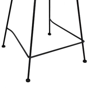 62773 ΣΚΑΜΠΟ ΜΕΣΑΙΟΥ ΥΨΟΥΣ ALLEGRA HM5644 ΜΕΤΑΛΛΙΚΟ ΜΕ WICKER ΣΕ ΜΠΕΖ ΑΠΟΧΡΩΣΗ 55x56x107 εκ.