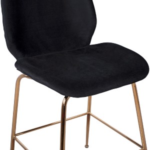 62936 ΣΚΑΜΠΟ ΜΕΣΑΙΟΥ ΥΨΟΥΣ NORA HM8524.04 ΒΕΛΟΥΔΟ ΜΑΥΡΟ & ΧΡΥΣΟ ΜΕΤΑΛΛΙΚΟ ΣΚΕΛΕΤΟ 48x61x103Υ εκ.