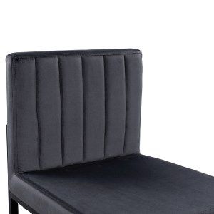 62938 ΣΚΑΜΠΟ ΜΕΣΑΙΟΥ ΥΨΟΥΣ PIPER ΒΕΛΟΥΔΟ ΓΚΡΙ & ΜΑΥΡΟ ΜΕΤΑΛΛΙΚΟ ΣΚΕΛΕΤΟ HM8525.01 40x49x96Υ εκ.