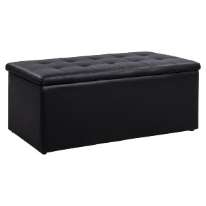 63054 ΣΚΑΜΠΟ PU ΜΕ ΑΠΟΘΗΚΕΥΤΙΚΟ ΧΩΡΟ TRISCUBE ΜΑΥΡΟ HM223.01 121x51.5x50Υ εκ.