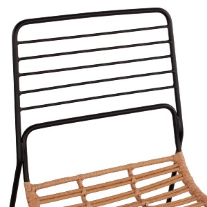 63189 ΚΑΡΕΚΛΑ ΜΕΤΑΛΛΙΚΗ ALLEGRA HM5694 ΜΕ WICKER ΜΠΕΖ 51x54x83Υ εκ.