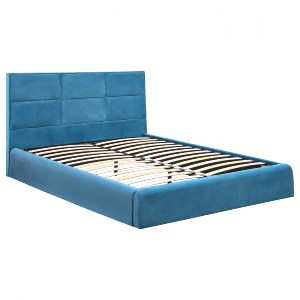 63454 ΚΡΕΒΑΤΙ BRILEY ΒΕΛΟΥΔΟ ΠΕΤΡΟΛ ΜΕ ΑΠΟΘΗΚΕΥΤΙΚΟ ΧΩΡΟ 160x200 εκ. HM583.18