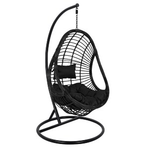 63527 ΚΡΕΜΑΣΤΗ ΠΟΛΥΘΡΟΝΑ ΦΩΛΙΑ CALLIE HM5541.02 ΜΕ ΜΑΥΡΟ WICKER & ΜΑΞΙΛΑΡΙΑ Φ105Χ195Υ εκ.