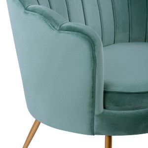 63617 ΚΑΝΑΠΕΣ 2ΘΕΣΙΟΣ COQUILLE HM8627.07 ΑΠΟ ΦΥΣΤΙΚΙ ΒΕΛΟΥΔΟ ΜΕ ΧΡΥΣΑ ΠΟΔΙΑ 130x81x86Υ εκ.