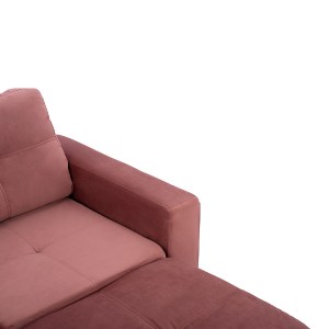 64195 ΚΑΝΑΠΕΣ ΓΩΝΙΑ ΑΝΑΣΤΡΕΨΙΜΗ PAGE ΥΦΑΣΜΑ ΒΕΛΟΥΔΟ ΣΑΠΙΟ ΜΗΛΟ 207x145x85Y εκ.HM3004.12