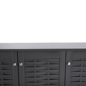 64712 ΠΑΠΟΥΤΣΟΘΗΚΗ-ΝΤΟΥΛΑΠΙ IGGY ΞΥΛΙΝΗ 3ΠΟΡΤΕΣ HM2211.10 ΓΚΡΙ 114Χ34Χ68