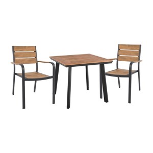 64950 ΣΕΤ 3ΤΜΧ ΤΡΑΠΕΖΙ & ΠΟΛΥΘΡΟΝΕΣ ΑΛΟΥΜΙΝΙΟΥ ΣΕ ΑΝΘΡΑΚΙ ΧΡΩΜΑ HM10537.02