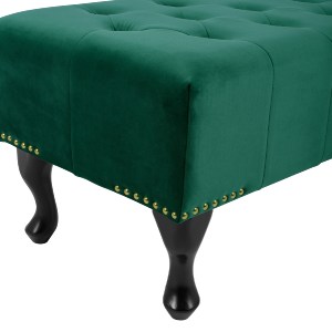 65168 ΤΑΜΠΟΥΡΕ T.CHESTERFIELD EMMA HM226.03 ΚΥΠΑΡΙΣΣΙ ΒΕΛΟΥΔΟ-ΜΑΥΡΑ ΠΟΔΙΑ 80x45x40Υεκ