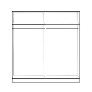 65365 ΣΕΤ 2 ΤΜΧ ΝΤΟΥΛΑΠΑ 4ΦΥΛΛΗ ZEBRANO 160X42X181 HM11350.01