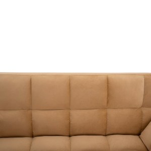 65578 ΚΑΝΑΠΕΣ ΚΡΕΒΑΤΙ 3ΘΕΣΙΟΣ ΑΠΟ ΒΕΛΟΥΔΟ ΜΠΕΖ HM3167.07 182Χ80Χ88Υ εκ.