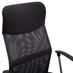 65672 ΚΑΡΕΚΛΑ ΓΡΑΦΕΙΟΥ CABLE  HM1000.10 ΜΑΥΡΟ ΓΚΡΙ MESH ΠΟΔΙ ΧΡΩΜΙΟΥ 61x58x118 εκ.