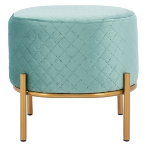 65829 ΣΚΑΜΠΟ SINTA HM8638.07 ΑΠΟ ΦΥΣΤΙΚΙ ΒΕΛΟΥΔΟ ΜΕ ΧΡΥΣΗ ΒΑΣΗ 42x42x38Υ εκ.