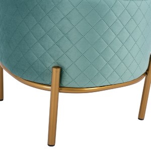 65829 ΣΚΑΜΠΟ SINTA HM8638.07 ΑΠΟ ΦΥΣΤΙΚΙ ΒΕΛΟΥΔΟ ΜΕ ΧΡΥΣΗ ΒΑΣΗ 42x42x38Υ εκ.