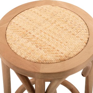 65859 ΣΚΑΜΠΟ ΞΥΛΙΝΟ FAYE ΑΠΟ ΟΞΙΑ ΦΥΣΙΚΟ ΜΕ ΨΑΘΑ Φ36Χ70 HM8751.01 36x36x72 εκ.