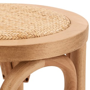 65859 ΣΚΑΜΠΟ ΞΥΛΙΝΟ FAYE ΑΠΟ ΟΞΙΑ ΦΥΣΙΚΟ ΜΕ ΨΑΘΑ Φ36Χ70 HM8751.01 36x36x72 εκ.