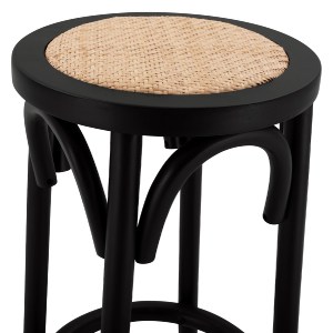 65865 ΣΚΑΜΠΟ ΞΥΛΙΝΟ FAYE ΑΠΟ ΟΞΙΑ ΜΑΥΡΟ ΜΕ ΨΑΘΑ Φ36Χ70 HM8751.02