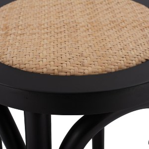 65865 ΣΚΑΜΠΟ ΞΥΛΙΝΟ FAYE ΑΠΟ ΟΞΙΑ ΜΑΥΡΟ ΜΕ ΨΑΘΑ Φ36Χ70 HM8751.02