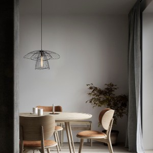 66002 ΦΩΤΙΣΤΙΚΟ ΟΡΟΦΗΣ ΜΕΤΑΛΛΙΚΟ ΚΡΕΜΑΣΤΟ ΜΑΥΡΟ HM7231 E27 Φ50x123 εκ.