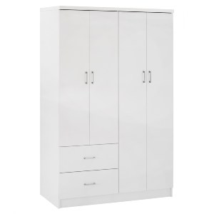 66206 ΝΤΟΥΛΑΠΑ 4ΦΥΛΛΗ ME 2 ΣΥΡΤΑΡΙΑ HM339.05 ΛΕΥΚΗ 120Χ42,5Χ180,5 εκ.