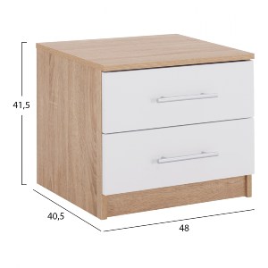66216 ΚΟΜΟΔΙΝΟ ΜΕΛΑΜΙΝΗΣ HM2220.06 SONAMA - ΛΕΥΚΟ 48x40,5x41,5 εκ.