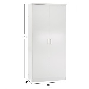 66230 ΝΤΟΥΛΑΠΑ 2ΦΥΛΛΗ ΛΕΥΚΗ HM368.05 80x43x181 εκ.