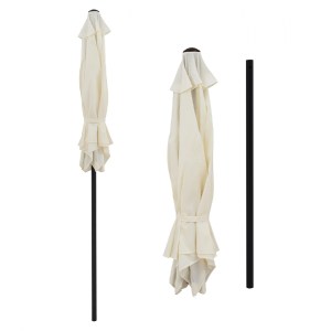 66345 ΟΜΠΡΕΛΑ ΑΛΟΥΜΙΝΙΟΥ ΜΕ 6 ΑΚΤΙΝΕΣ HM6030.02 ΜΠΕΖ ΓΚΡΙ Φ250x236 εκ.