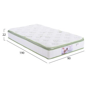 66428 ΣΤΡΩΜΑ CONTINUOUS SPRING ΜΕ ΑΝΩΣΤΡΩΜΑ ALOE VERA 90X190 HM372.11 ΜΟΝΗΣ ΟΨΗΣ
