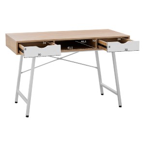 66507 ΓΡΑΦΕΙΟ HM2128.01 SONAMA-ΛΕΥΚΟ ΜΕ ΛΕΥΚΟ ΜΑΤ ΣΚΕΛΕΤΟ 120Χ48Χ76,5 εκ.