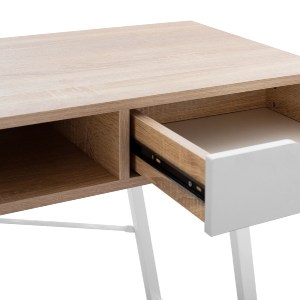 66507 ΓΡΑΦΕΙΟ HM2128.01 SONAMA-ΛΕΥΚΟ ΜΕ ΛΕΥΚΟ ΜΑΤ ΣΚΕΛΕΤΟ 120Χ48Χ76,5 εκ.