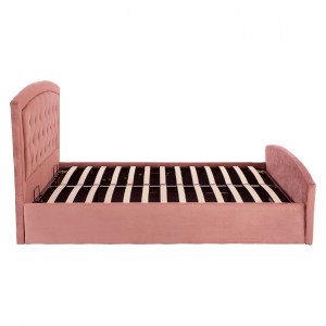 66581 ΚΡΕΒΑΤΙ ODELIA ΒΕΛΟΥΔΟ ΣΑΠΙΟ ΜΗΛΟ ΜΕ ΑΠΟΘΗΚΕΥΤΙΚΟ ΧΩΡΟ HM581.02 185x212x113 εκ.